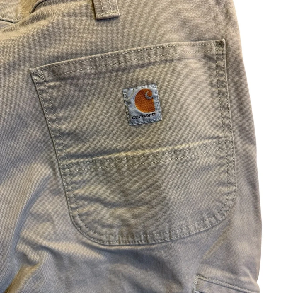 Carhartt Men’s Tan Relaxed Rugged Flex Utility Cotton Blend Work Pant sz 38x34